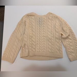 ! J. CREW Tie-back‎ cable-knit sweater Sz XS NWOT (A0092 B3)
